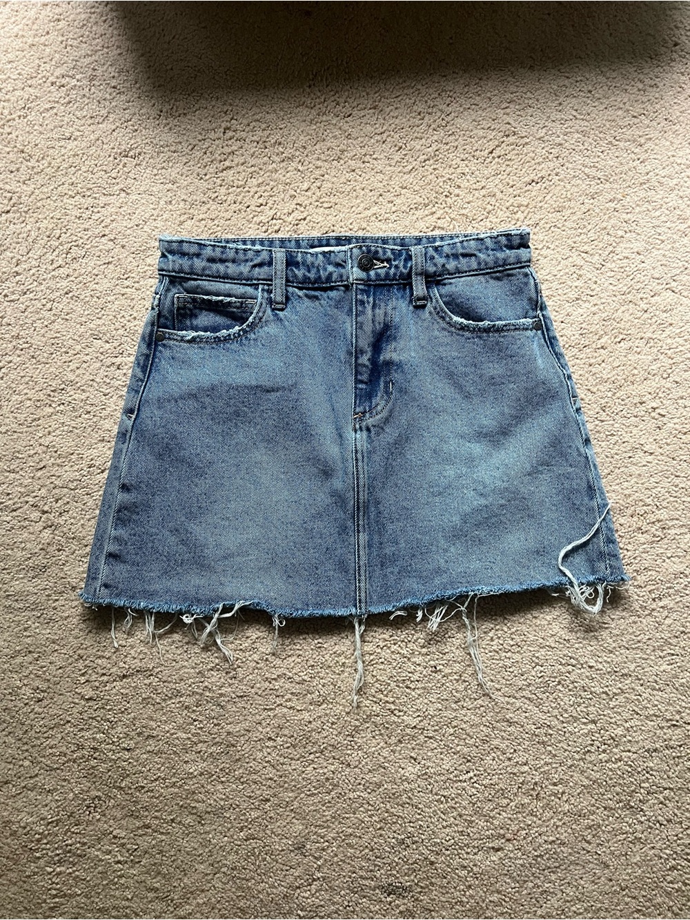 Classic Denim Mini Skirt - Blue